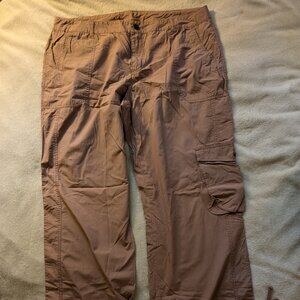 LONDON JEANS Chino Women's 16 Large Plus Brown Tan Pants Pockets Khakis